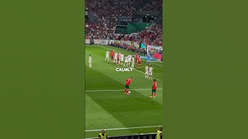 This Might Be Ronaldo’s Last FreeKick With NunoMendes😳HisReaction After The Free Kick Says it all💀