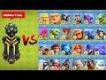 Hidden Tesla vs Clash of Clans all max Troops 😱🔥#coc #clashofclans  #beststrategy #viralvideo