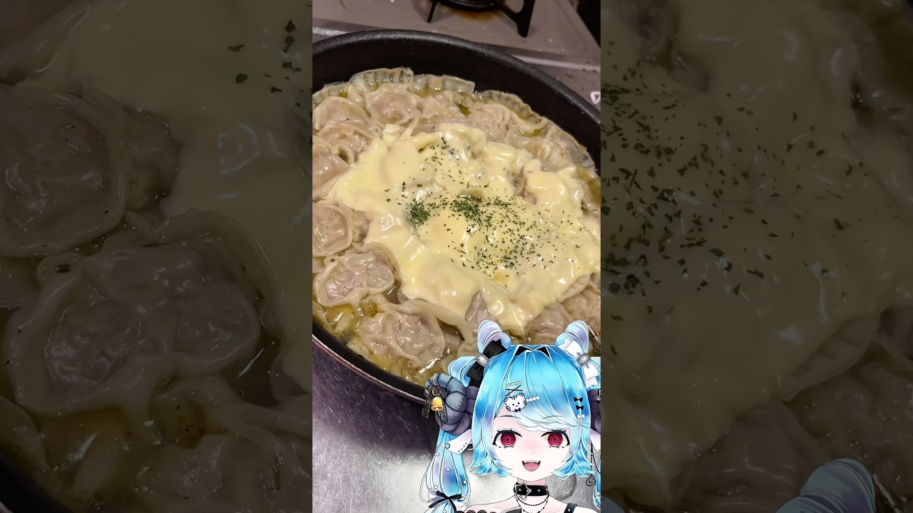 【子持ち主婦Vtuber】ヤケクソ実写クッキング【ぎょざオリ、またはラビオリもどき】#主婦 #料理 #recipe #cooking #vtuber #shorts