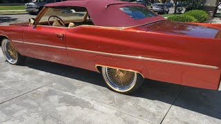 1970 Convertible Kandy Cadillac with Gold Trim  22' Gold Thangs & lil Vogues Ep34