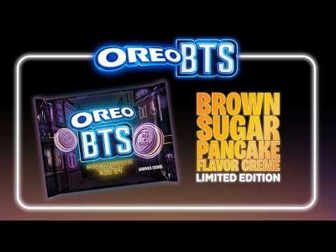 OREO & BTS. Try them now. - Try the OREO BTS Brown Sugar Pancake Flavor Creme Cookies. In stores now.
