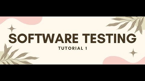Welcome to our comprehensive software testing tutorial! Video tutorial 1