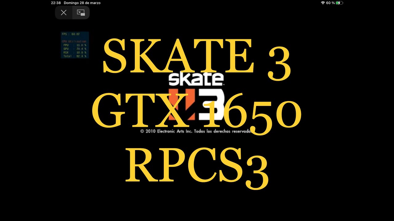 Skate 3  RPCS3 Vs Xenia Canary - GTX 1660 / i5 8600 