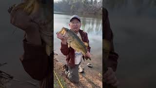 7lb 10oz bass! Top water prop bait never disappoints! #bassfishing #topwater #shorts #fishing