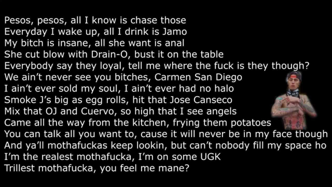 Machine Gun Kelly Ft. Bun B & Trae Tha Truth - The IllEST The realEST The trillEST LYRICS