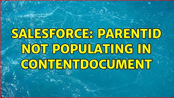 Salesforce: ParentId not populating in ContentDocument (2 Solutions!!)