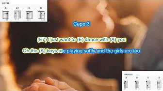 I Just Want To Dance With You (capo 3) by George Strait play along with scrolling chords and lyrics I Just Want To Dance With You (capo 3) by George Strait play along with scrolling chords and lyrics