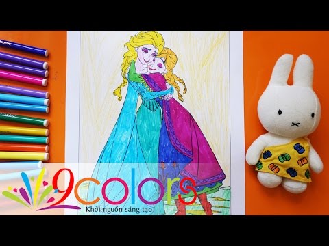 Hình Tô Màu Công Chúa Elsa - Tô màu công chúa elsa và anna - Frozen coloring pages