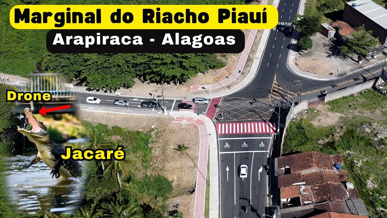 MARGINAL DO RIACHO PIAUÍ, O Jacaré pegou meu DRONE! 😤 #arapiraca #djibrasil #cidade #dji #drone