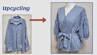 DIY Upcycling a Shirt|셔츠 리폼|블라우스|Blouse|남방|안입는옷 리폼|Recycling Old Your Clothes|Refashion|옷만들기|옷수선