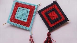 DIY: Mandala olho de Deus de 4 pontas ❤️ FÁCIL