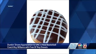 North Carolina Dunkin' Donuts honors UNC coach Roy Williams with 'Ol' Roy' donuts Saturday