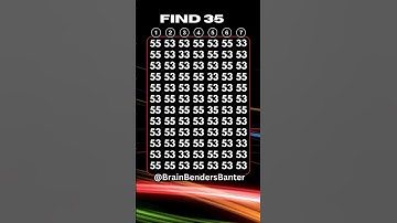 How Fast Can You Find the 35? Try This Challenge! #shorts