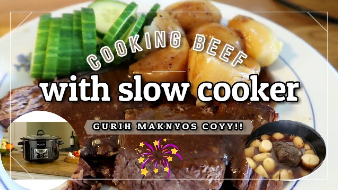 MASAK DAGING WITH SLOW COOKER//CROCKPOT//EASY DINNER - YouTube