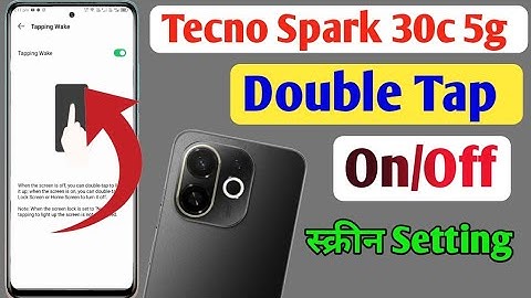 How to enable double tap to lock in Tecno Spark 30c/ Tecno Spark 30c 5g me double tap to screen lock