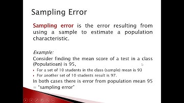 2300-7.1-sampling error; and the need for sampling distribution