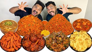 Spicy Chicken Lollipop,chicken Schezwan Noodles & Fried Rice,chilli Chicken,chicken Crispy Mukbang😱🔥