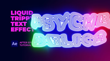 Liquid Trippy Text Effect. After Effects Tutorial