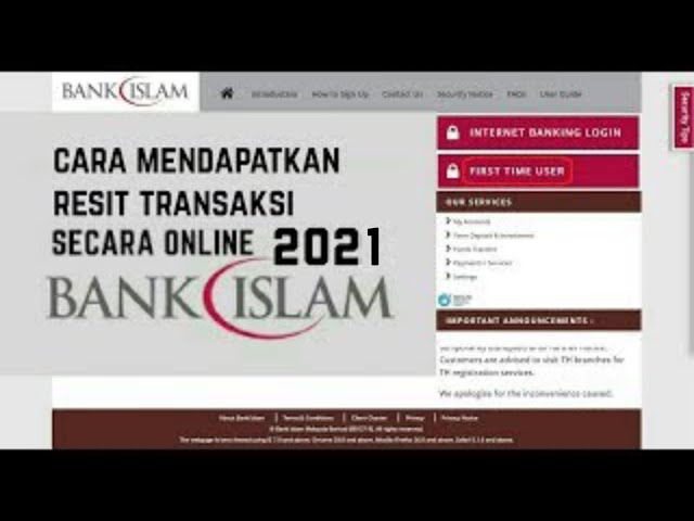 Cara Dapatkan Resit Transaksi Bank Islam Secara Online 2020 Youtube