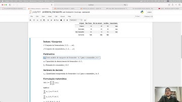 Pyomo - Modelando o problema do transporte (parte 2)
