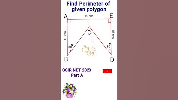 CSIR NET 7 June 2023 General aptitude part A #csirnet #maths #geometry #perimeter