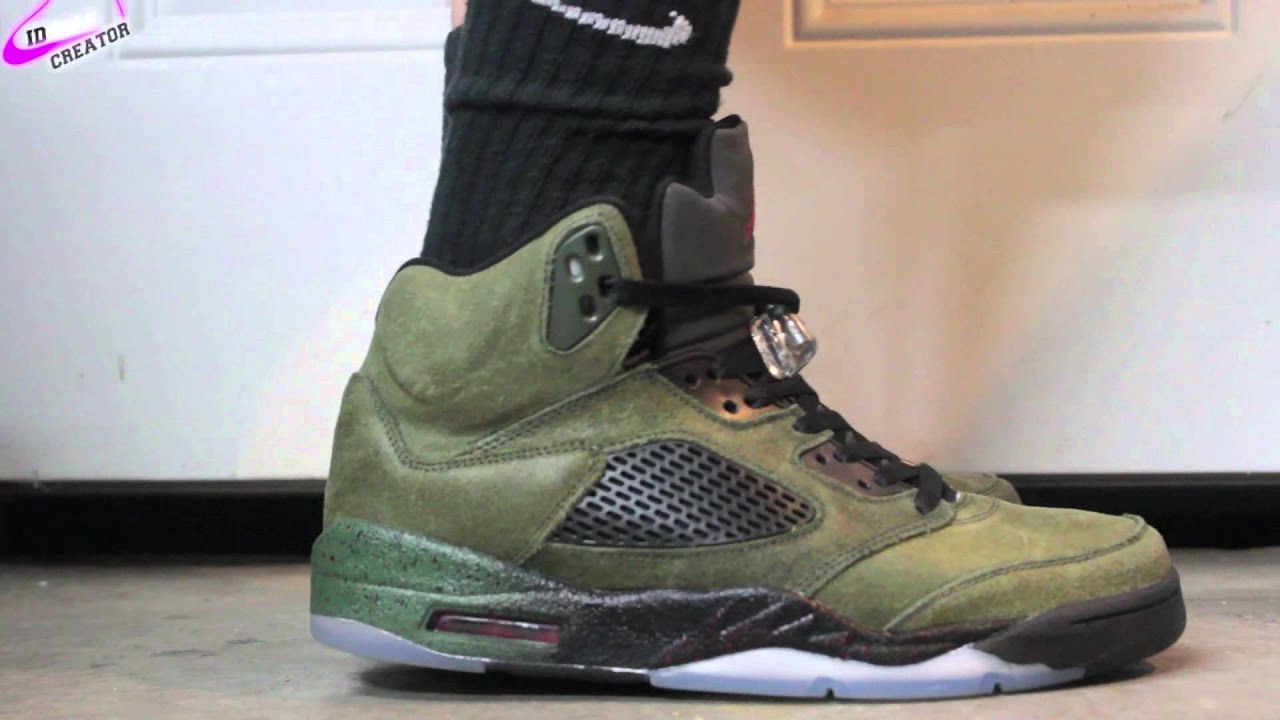 jordan 5 fear on feet