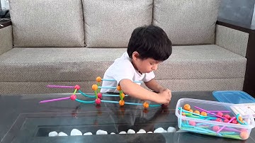 Moksh Plays With Dive Into Shapes By Learning Resources (Invitation To Play)