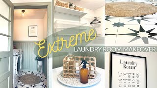 EXTREME DIY Farmhouse Laundry Room Makeover! Before and After