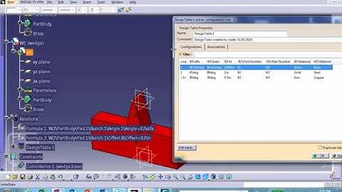 Knowledge, Design Table For Assemblies, Video 2 of 2, Material fixed, Now Working, Nader G. Zamani