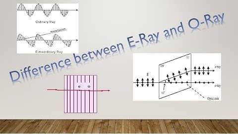 Difference between O-ray and E-ray | Optics | Part-13