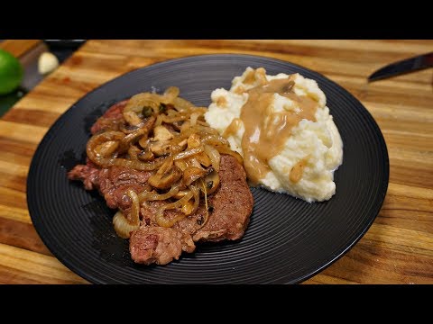 grass-fed-ribeye-steak-with-cauliflower-mashed-potatoes---keto-recipe---beef-keto-diet-recipes