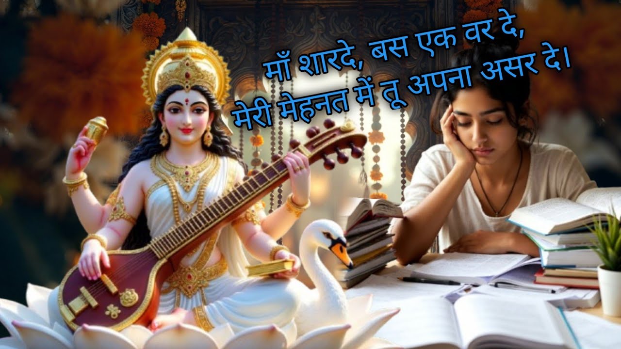 “माँ शारदे, मेरी मेहनत में तू अपना असर दे 🙏 | Saraswati Maa Song” #maasaraswati 