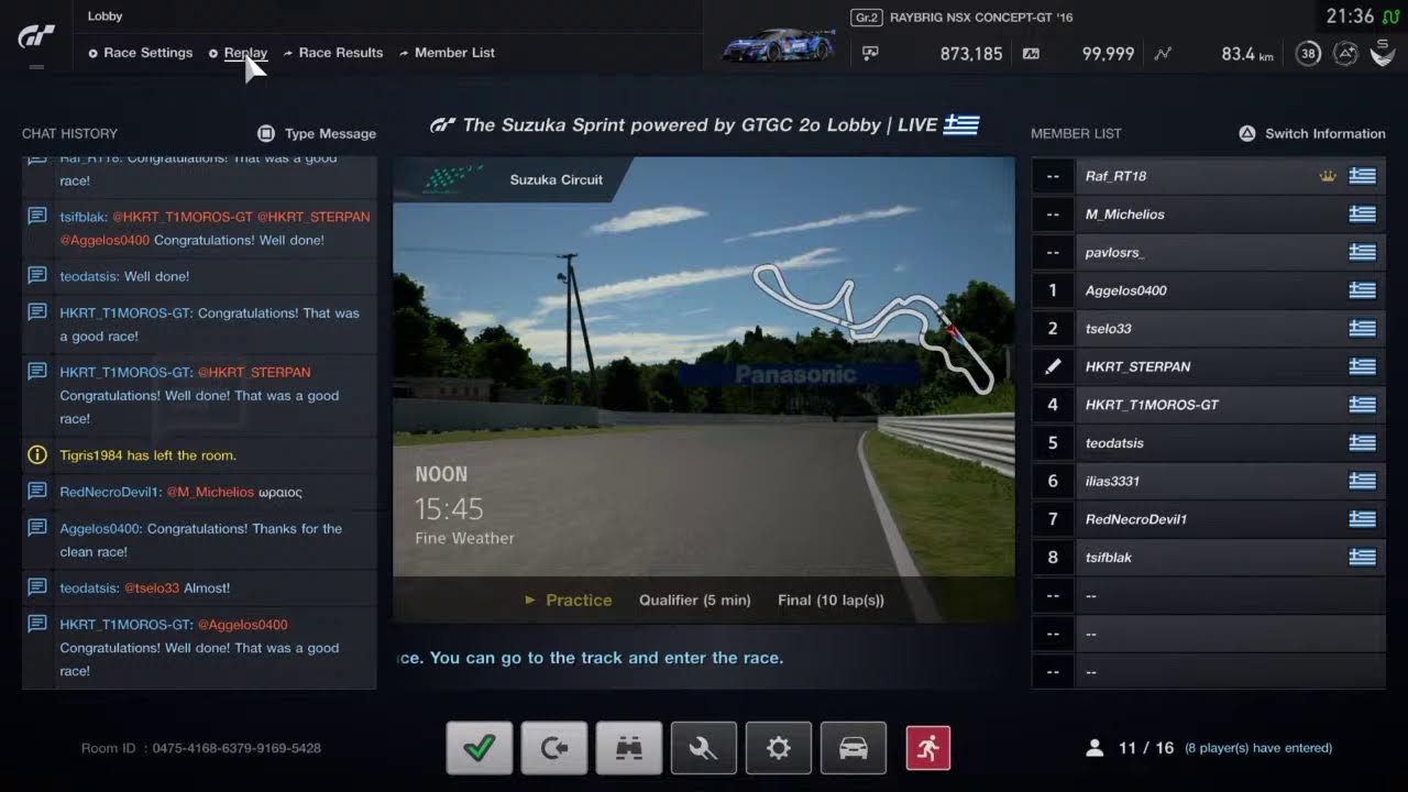 The Suzuka Sprint powered by the Gran Turismo Greek Community | 2nd Lobby Race | LIVE COMMENTARY