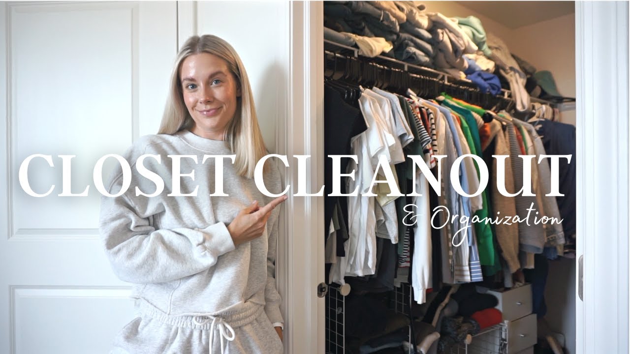 SPRING CLOSET CLEAN OUT | Organize with me & POSHMARK - YouTube