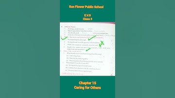 E.V.S, Class 3 ,Chapter 15 ,Caring for Others