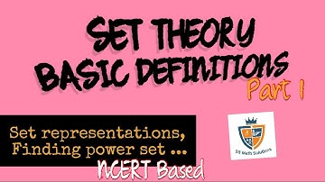 SET THEORY BASIC DEFINITIONS/PLUS ONE SET THEORY/HSA MATHEMATICS TOPICS Part 1👉