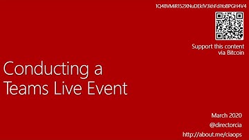 How to run a Microsoft Teams Live Event