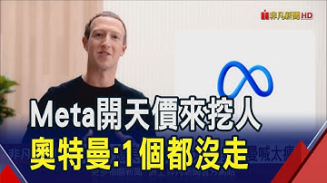 Meta砸1億美元挖角OpenAI員工 奧特曼喊太瘋狂 但沒人想走...｜非凡財經新聞｜20250618