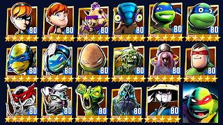 All Gold Level 80 Spirit Class Characters | TMNT Legends