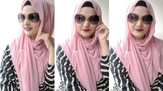 Simple Hijab Tutorial With Sunglgl2021Easy Hijab Styletahmina Shova
