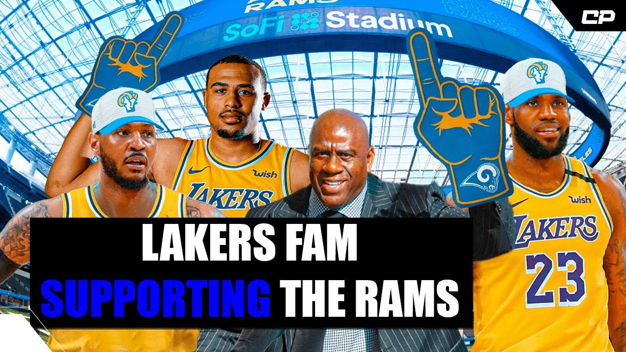 LeBron and Lakers Family SUPPORTING The Rams (LA Legends) | Highlight #Shorts