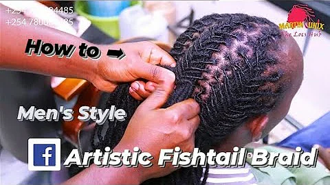 How to Style Artistic Fishtail Braid on Dreads for Men.