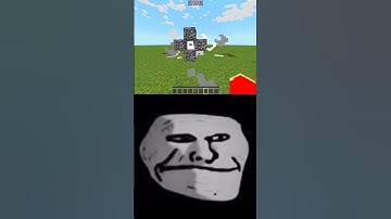 Minecraft logic with (troll face meme) #shorts #viral #minecraft