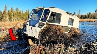 SHERP Busting Beaver Dams and Towing Through THICK Muskeg!