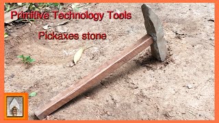 Primitive Technology Tools - How to make a stone pickaxes