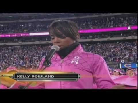 Kelly Rowland performs the National Anthem (10-03-...