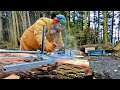 Alaska Homestead, milling lumber for our new garden beds