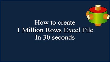 How to create 1 Million Rows Excel file in 30 seconds(No Excel needed) 🎥