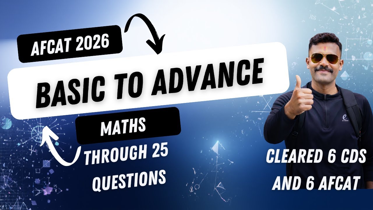 AFCAT 1 2026: Top 25 Math's Questions - Set 1