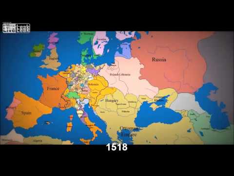 Avrupa haritasının 1000 yıllık değişimi